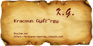 Kracsun György névjegykártya